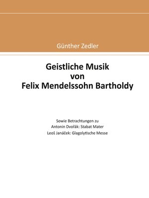 cover image of Geistliche Musik von Felix Mendelssohn Bartholdy